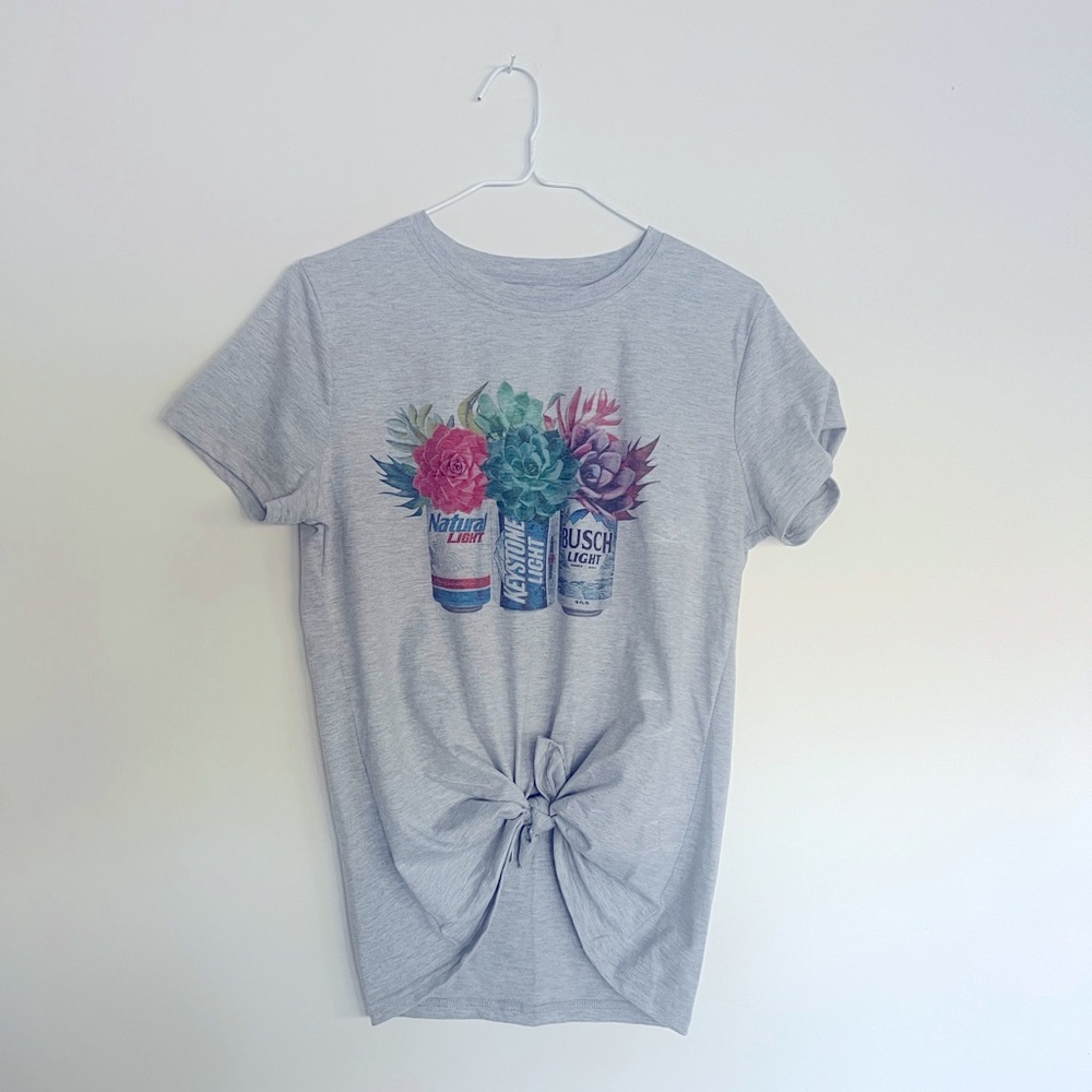 Busch Light T-Shirt Festival Sz Small Gray